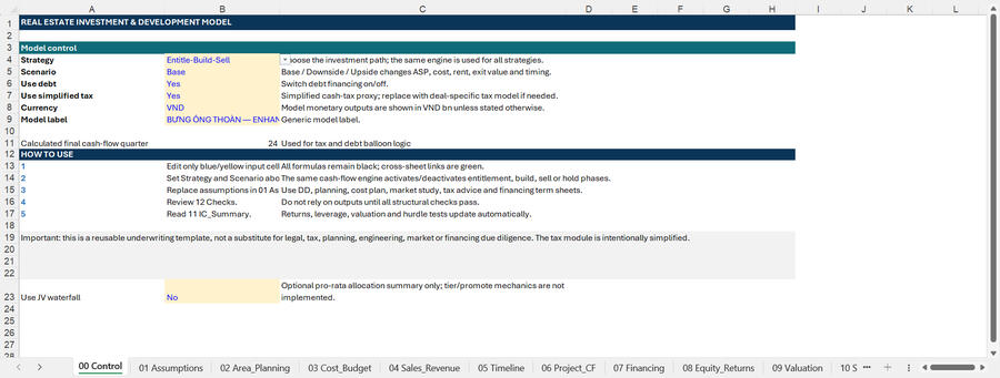 Real Estate Investment and Development Model English Version